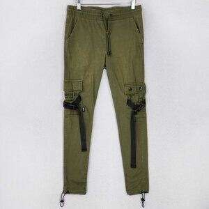 The Hideout Clothing Pants Mens Small Green Electric Vacation Cargo Technical